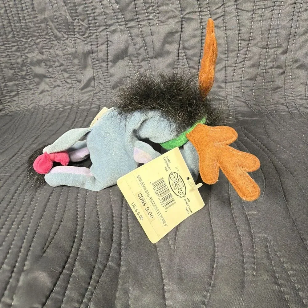 Disney Store Eeyore Bean Bag Plush Winnie the Pooh Donkey w/ Tags Vintage